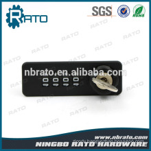 Master Key Rectangle 4 Digital Black Plastic Cabinet Lock